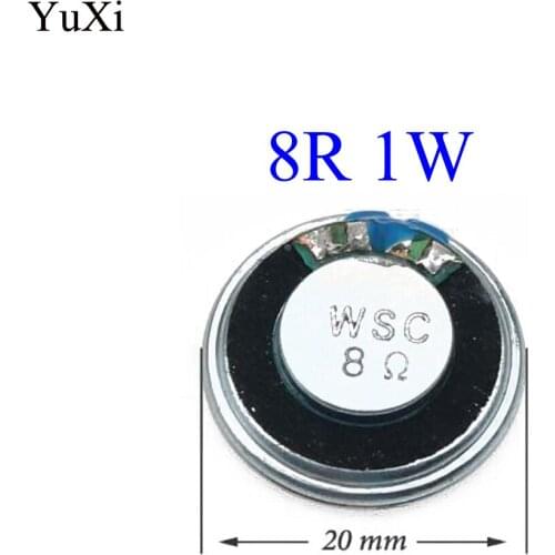 YuXi 2pcs/lot New Ultra-thin Mini speaker 8 ohms 1 watt 1W 8R speaker Diameter 20MM 2CM thickness 4MM
