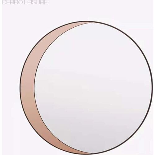 Modern Classic fashion popular loft Design Nice Luxury Double Color wall mounted Home Decoration Big Size 80CM Round Mirror 1PC
