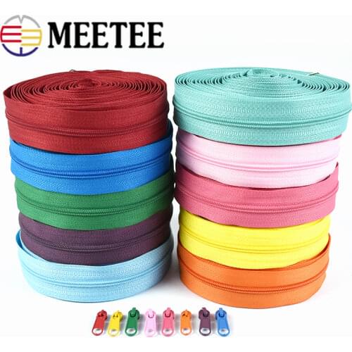 10/40Meter Meetee 3# Nylon Zippers Coil Zip DIY Clothes Garment Sewing Accessories Bags Home Textile Tent Zipper Material AP335