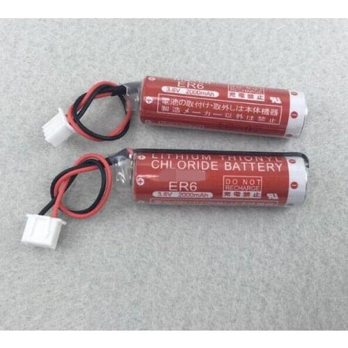 10PCS FREESHIPPING FX2N PLC Battery 3.6V ER6C F2-40BL 14500 ER6C 3.6V 1800mAh PLC Lithium Battery