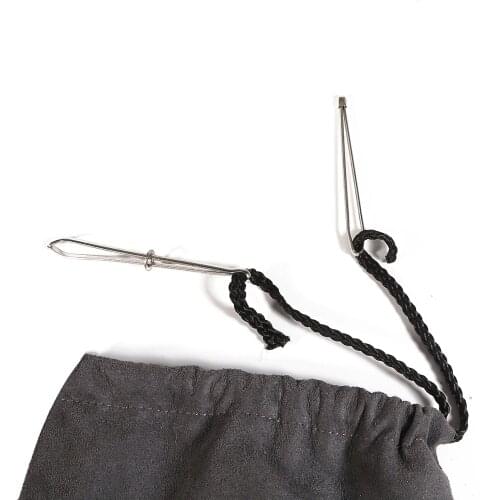 2pcs/set Stainless Steel Garment Cited Clips Bag Wrap Rope Wearing Sewing Accessories Elastic Belt Wearing Rope Weaving Tool