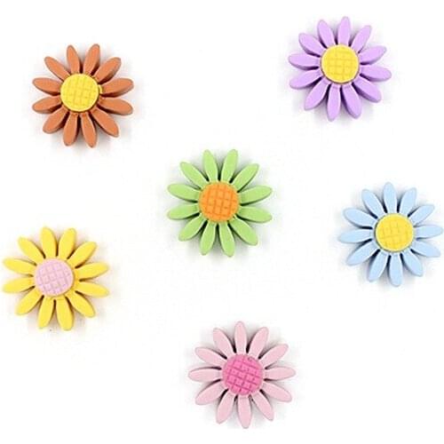 20Pcs Resin Flatback Headwear Sun Flower Cawaii Parts Cabochon Scrapbooking Craft Decoration For Embellishments Accessories