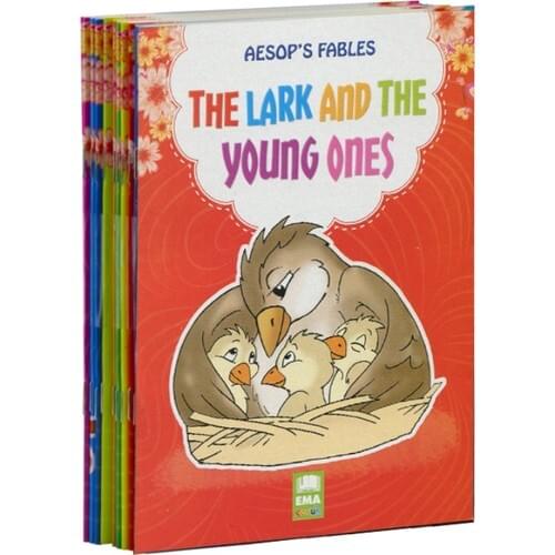 Aesops Fables, English Stories Set 10 Book Suit Color, Picture, For Kids Educational Tutorial Books