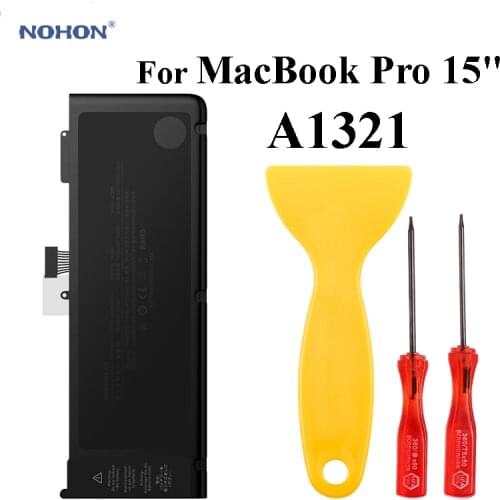 Nohon Laptop Battery For MacBook Pro 15" A1321 A1286 MC721 MC723 A1382 10.95V Battery A1321 A1286 MC118 MC372 MC723 A1382 MC371