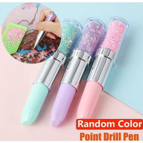 Random Color 5D Resin Diamond Painting Pen Point Drill Pens Cross Stitch Embroidery Tool DIY Craft Accessory Colorful Point Pen
