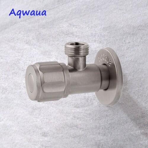 Aqwaua Toilet Water Control Valve Faucet Angle Valve Stainless Steel Diverter Toilet Valve Kitchen Accessories Bathroom