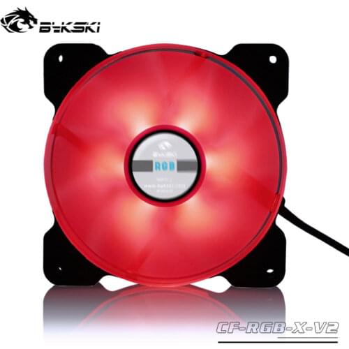 Bykski Adjust RGB Cooling Fan 120mm Pc Case Mute Fan Computer Radiator Cooler Cooling 12v LED Light / Controller Quiet Heatsink
