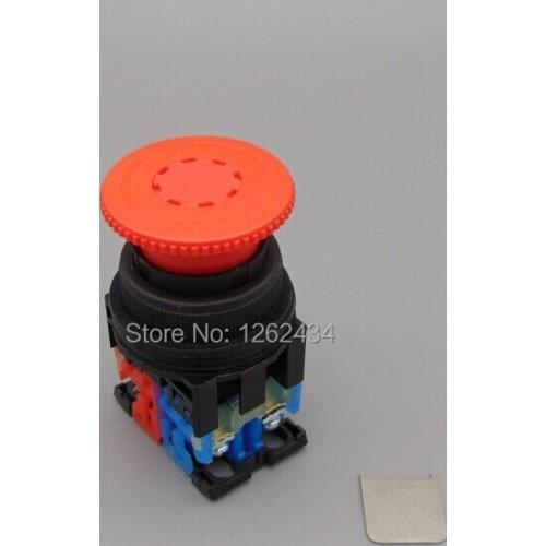 Mushroom head emergency stop button switch AR30VOR self-locking button(Mounting aperture:30mm)