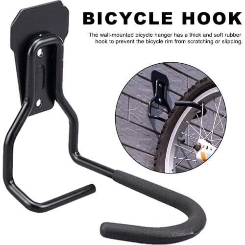 Indoor Shed Bicycle Wall Mount Hook Bicycle Parking Buckle Portable Wall Mount Indoor Vertical Racing Bicycle Storage Rack