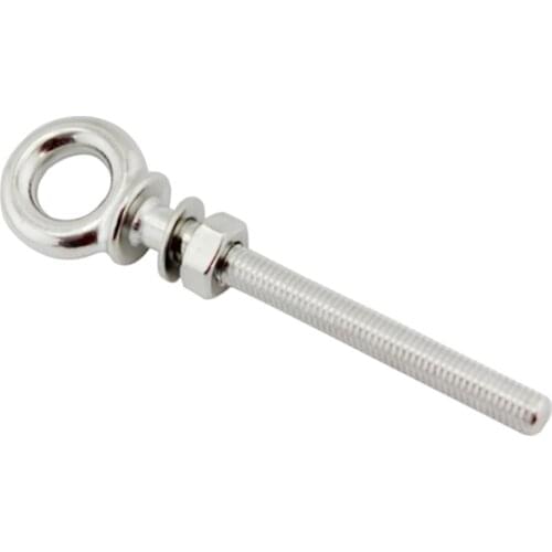M6 x 60mm Marine Grade Stainless Steel Lifting Eye Bolt Nut Long Shank