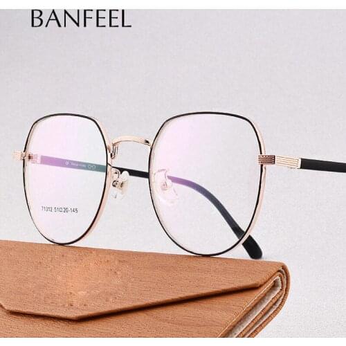 Fashion Alloy Round Glasses Frames Women Men Optical Computer Glasses Retro eyeglasses full Metal Myopia Eyewear Frames