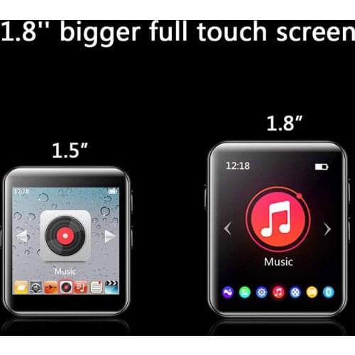 MP4 Player Bluetooth 5.0 Touch Screen 1.8inch Music Voice Recorder and Fm radio