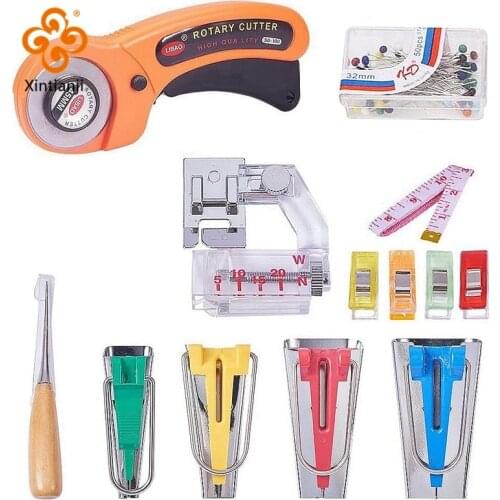 Sewing Diy Patchwork Tool Kit Fabric Rotary Cutter Pin Clothing Accessories Clip Cloth Tool Tape Maker Set Tj1272