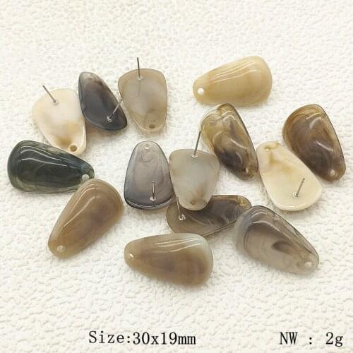 New arrival! 30x19mm 50pcs Acrylic Drop shape Ear Stud for Earrings Making/DIY parts,Jewelry Finding & Component