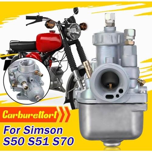 16N1-11 Passend Carburetor for Simson S50, S51 S70 16mm Specific Performance Carburetor Engine Motor Carb Aluminum Silver