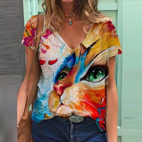 Harajuku Casual Streetwear T-shirt Top Ladies Custom Tshirt Woman 2021 Oversized T-shirts Summer Cute Printed Drop Shipping