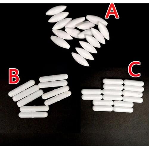 4/10pcs Model-A B C PTFE Magnetic Stir Bar Corrosion Resistant Research Laboratory Spinbar Magnetic Plain Stirrer