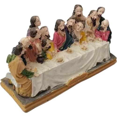 The Last Supper Scene Christmas Gift Jesus and The 12 Disciples Statue Christ Jesus Catholic Figurine Xmas Ornament Home Decor