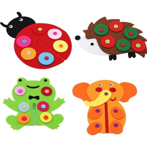 Hand Zipper Button Teaching Kindergarten manual Diy Weave cloth Early Learning Education Toys Montessori Teaching Aids Math Toys