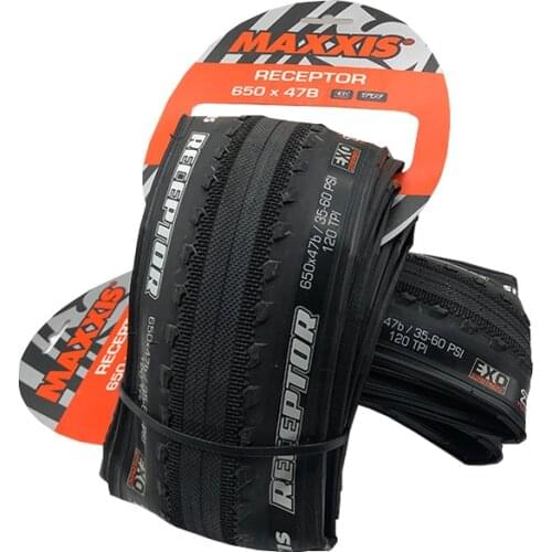 MAXXIS Receptor 650B Gravel Bike Tubeless Folding Tires 120TPI EXO TR 650×47B 700×40C Road Bicycle Semi-slick Gravel Tire