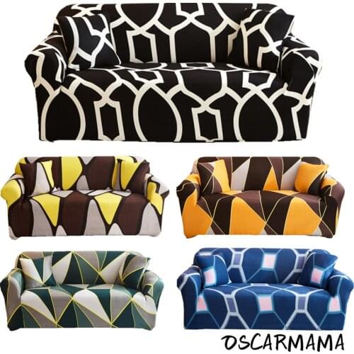 Modern Nordic Geometric Stripe Relax Armchair 3 Bodies Stretch Sofa Cover Slipcover Love Seat Piece Extra Large Couch Home Decor