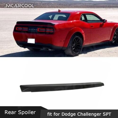 Carbon fiber Material Rear Boot Spoiler ABS Gloss Black Lip Wings for Dodge Challenger SPT P Style 2015 2016 2017 2018