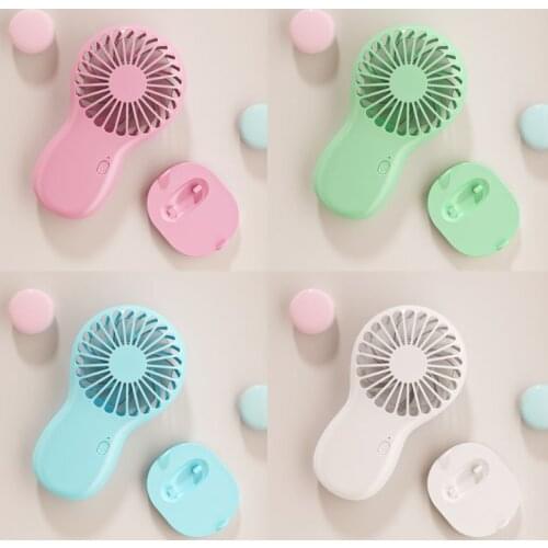 USB Rechargeable Mini Pocket Fan Cool Air Hand Held Fans Mobile Phone Holder Q1JF