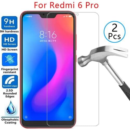 Tempered glass screen protector for xiaomi redmi 6 pro case cover on ksiomi 6pro redmi6pro protective phone coque bag 360 readmi