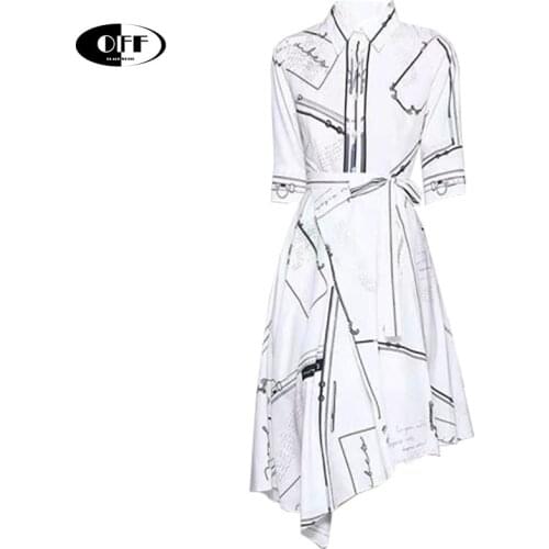 Summer women dresses casual irregular stripe white streewear vintage ladies midi dress woman clothes femme robe ZA