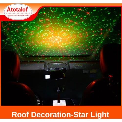 Star Roof Car Modification Car Laser Starry Sky Light USB Car Ambient Light Star Projection Car Roof Decoration Car Universal