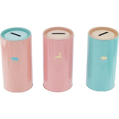 1pc Animal Candy Color Piggy Bank Metal Bank Cute Sundries Cans Storage Cans Gift Cans Home Decor