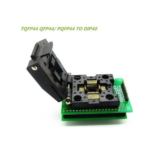 1PCS PROGRAMMER SOCKET TQFP44 QFP44/ PQFP44 TO DIP40 PQFP44 TO DIP44 adapter socket support MPU-51 chip