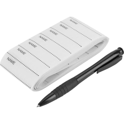 200 Pcs Name Label White Sewing Woven Custom Clothing Cutting Free Writable for Clothes babys kindergartens Label tool