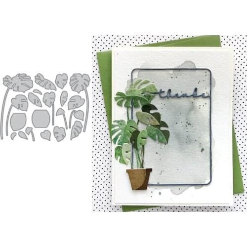 3D Monstera Plant Metal Cutting Dies Scrapbooking Album Paper DIY Cards Crafts Embossing Dies New 2020