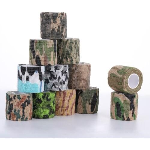 4.5m Hunt Disguise Elastoplast Camouflage Elastic Wrap Tape Self Adhesive Sports Protector Ankle Knee Finger Arm Bandage