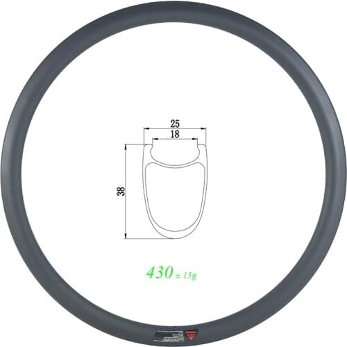 700c 38mm clincher U shape road disc carbon rim 38C 25mm wide UD 3K matte glossy 20 24 28 32 36 Holes external internal nipples