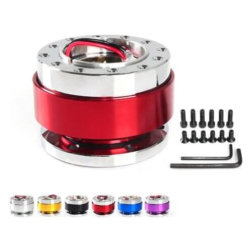 Aluminum Car Steering Wheel Quick Release HUB Adapter Snap Off Kit Black