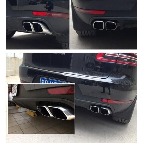 Car tail fit for Macan exhaust tips exhaust Car tail silver color square