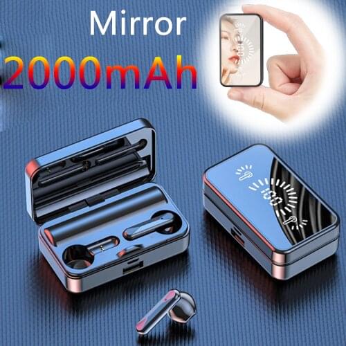 Wireless Earphone Bluetooth 5.2 Earbuds 2000mAh Charging Box Stereo Sports Waterproof Earbuds Headsets Headphone With Microphone
