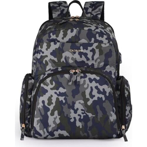 Brand Travel Diaper Backpack Baby Bag For Mom Mother Camo Gray High Quality Maternity Nappies Backpack Waterproof Drop Shipping