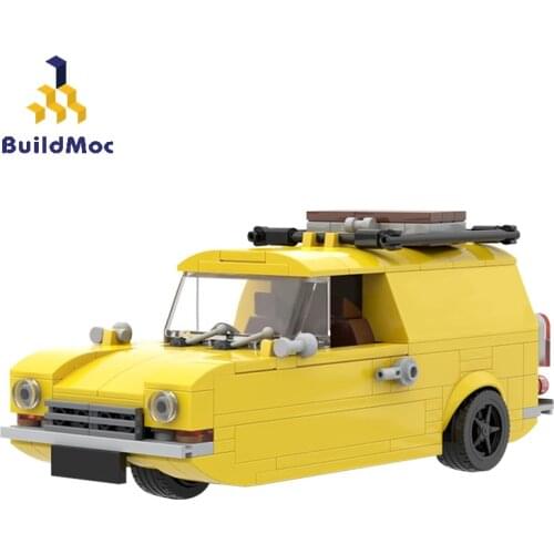 Buildmoc 1981 Classic TV A Only Fools and Horses Reliant Regal Technical Car Stunt Vehicle Building Blocks Toy For Children Gift
