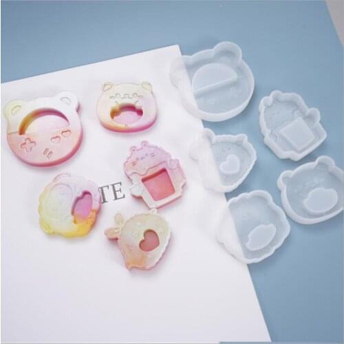 2020 New DIY New Quicksand Mold Candy Biscuit Pendant Crystal Epoxy Mold Bag Decoration Ornament Silicone Resin Mold