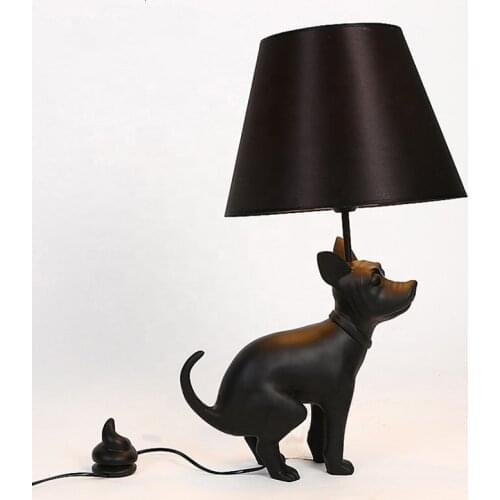 Hot Sale Funny Classic Resin Animal Dog Table Lamp For Room Decorative lampe de chevet