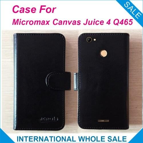Hot!! Micromax Canvas Juice 4 Q465 Case, 6 Colors High Quality Leather Exclusive Case For Micromax Canvas Juice 4 Q465 Tracking
