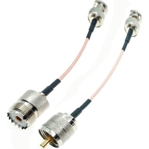 BNC Male to UHF PL259 Male SO239 Female plug Jumper Pigtail FPV RG316 Cable