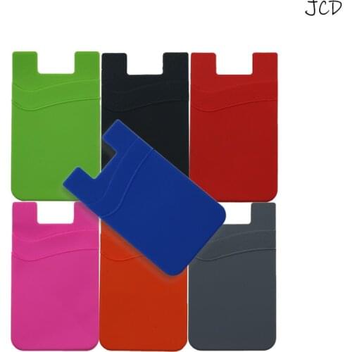 JCD Adhesive Sticker Phone Pocket Cell Phone Stick On Card Wallet Stretchy Lycra Credit Cards ID Card Holder Pouch Sleeve Double