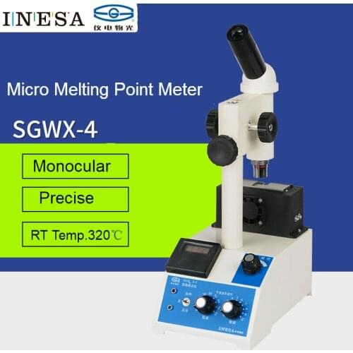 Micro Melting Point Meter Digital Capillary Tube & Hot Table Melting Point Detecter SGWX-4 Monocular Microscope 40x