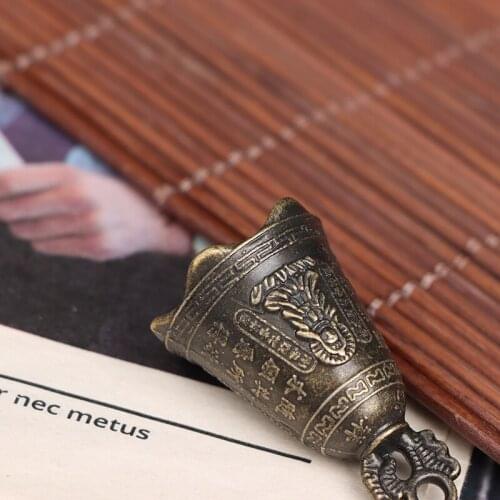 1pc Bell Chinese Mini Sculpture Pray Guanyin Buddha Bell Shui Feng Bell DIY Wind Chimes Hanging Accessories Car Home Decoration
