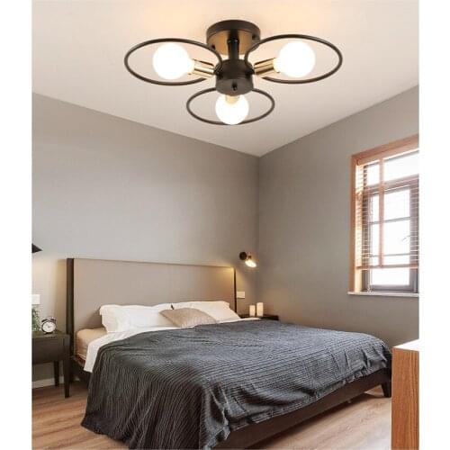 Multiple Rod Wrought Iron Ceiling Light for Living Room Loft Industrial Restaurant Clothing Store Nordic LED Lamp For Home Decor