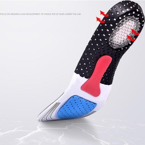 Men&womens Silica Gel Insoles Orthotic High Arch Support Sport Running Shoes Insoles (35-46) Insole Walking Hiking